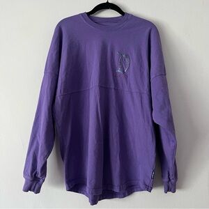 Disney Resort Purple Glitter Long Sleeve Pullover Spirit Jersey XS